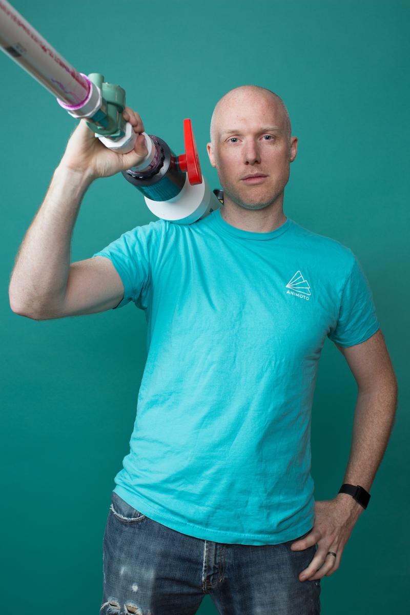 The confetti cannon prototype