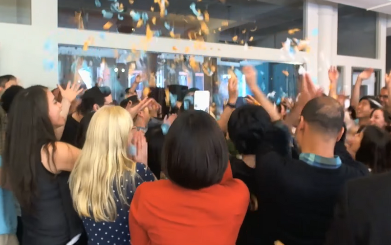 Confetti from the cannon
