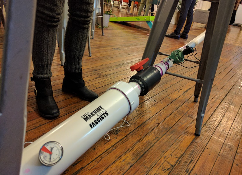 This confetti cannon kills fascists