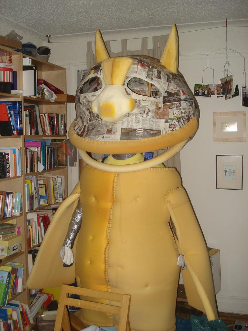 Paper mache and foam built