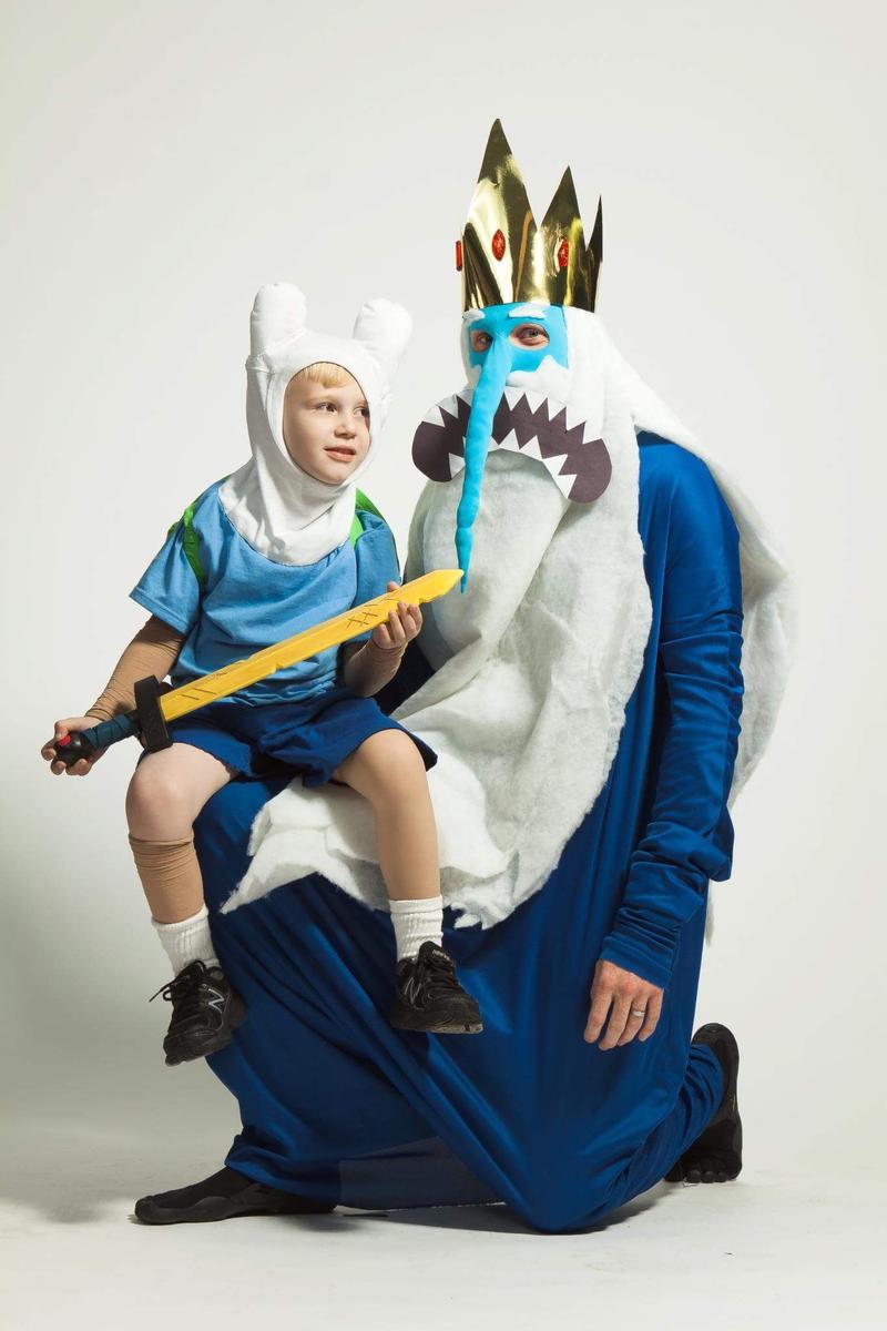 Ice King and Finn from Adventure Time.